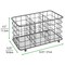 mDesign Metal Wire Kitchen Cutlery/Utensil Storage Bin, 3 Sections